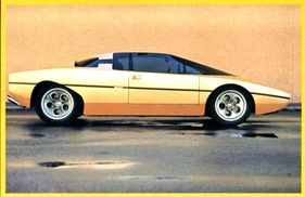 Lamborghini Bravo (1974) - Abbildung von der Seite in einem Bericht von Rallye Racing im Jahre 1977