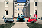 Lamborghini Countach 5000 Quattrovalvole (1985) - zusammen mit Aventador (links) und LM002 (Mitte)