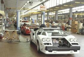 Lamborghini Countach in der Produktion in den 70er-Jahren