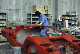 Lamborghini Countach in der Produktion in den 70er-Jahren