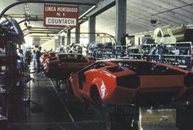 Lamborghini Countach in der Produktion in den 70er-Jahren Lamborghini Countach in der Produktion in den 70er-Jahren