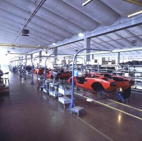 Lamborghini Countach in der Produktion in den 70er-Jahren