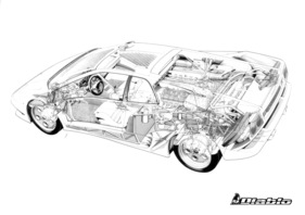 Lamborghini Diablo (1990) - Durchsichtszeichnung