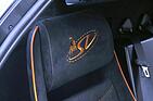 Image: Lamborghini Diablo SV (1995) - headrest with embroidered bull, just like the Diablo