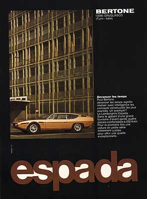 Image: Lamborghini Espada (1970) - advertising motif by Bertone
