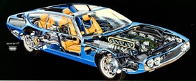 Lamborghini Espada (1973) - Durchsichtszeichnung
