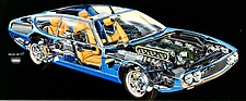 Lamborghini Espada (1973) - Durchsichtszeichnung