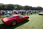 Bild: Lamborghini Miura (1968) - ein roter Miura fährt beim Concours von Amelia Island vor