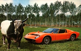 Lamborghini Miura P 400 (1968) - illustration in the sales brochure