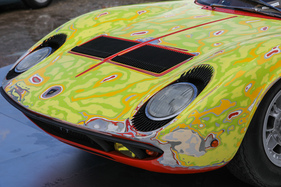 Bild Lamborghini Miura P400 (1967) - durch das Hervorbringen der früheren Lackschichten entstand ein Kunstwerk - 18. ASC-Classic-Gala Schwetzingen 2022