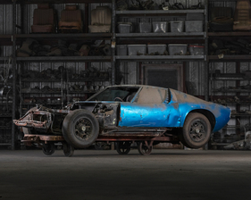 Lamborghini Miura P400 S by Bertone (1969) - as lot 300 at the RM/Sotheby's "The Junkyard - The Rudi Klein Collection" auction 2024