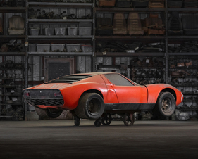 Lamborghini Miura P400 by Bertone (1967) - als Lot 306 an der RM/Sotheby’s "The Junkyard - The Rudi Klein Collection" Versteigerung 2024