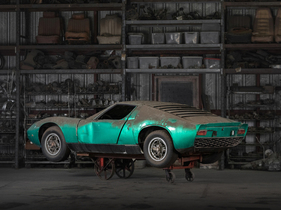 Lamborghini Miura P400 by Bertone (1968) - as lot 303 at the RM/Sotheby's "The Junkyard - The Rudi Klein Collection" auction 2024