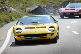 Bild Lamborghini Miura S (1971) - bei der Überquerung des Flüelapasses an der Passione Engadina 2019