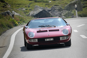 Lamborghini Miura SVJ (1972) - bei der Überquerung des Flüelapasses an der Passione Engadina 2019