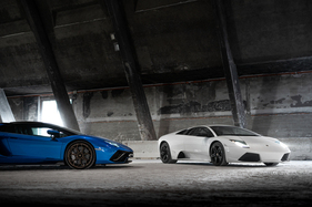 Lamborghini Murciélago LP640 Versace (2006) - 3/4 Ansicht mit dem Aventador