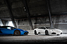 Lamborghini Murciélago LP640 Versace (2006) - 3/4 Ansicht mit dem Aventador (© Automobili Lamborghini S.p.A., 2022)