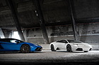 Bild: Lamborghini Murciélago LP640 Versace (2006) - 3/4 Ansicht mit dem Aventador