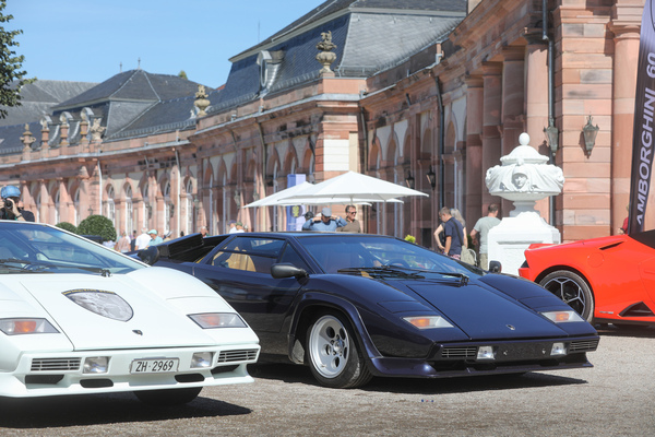 Lamborghini feiert den 60. Geburtstag, die beiden Countach feiern mit - 19. ASC Classic-Gala Schwetzingen 2023