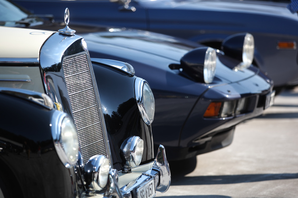 Lampendesign einst und später - Mercedes-Benz 220 versus Porsche 928 - Dolder Classics September 2016