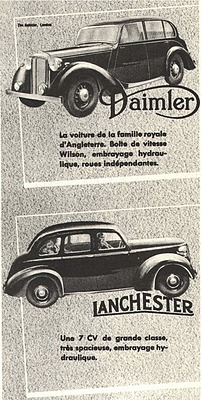 Lanchester und Daimler (1947) - Werbedarstellung aus dem Jahre 1947