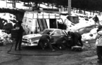Lancia 037 - Ein Lancia 037 beim Servicepunkt am Rallye Monte Carlo 1985