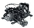 Image: Lancia 2000 (1972) - the drive train including aluminum boxer engine