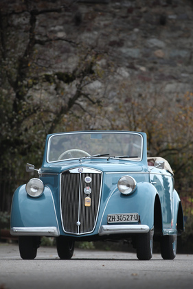 Lancia Ardea Cabriolet (1945) - hochaufgeschlossen im Stil der Zeit, nicht einmal 1,4 Meter breit