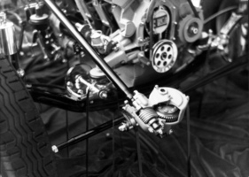 Lancia Aurelia (1950) - Blick auf den Lenkung am Turiner Autosalon 1950 Lancia Aurelia (1950) - Blick auf den Lenkung am Turiner Autosalon 1950