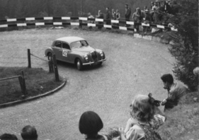 Lancia Aurelia (1953) - am Bergrennen Kandersteg-Mitholz 1955, Fahrer Albert Kyburz, Tourenwagenmeister