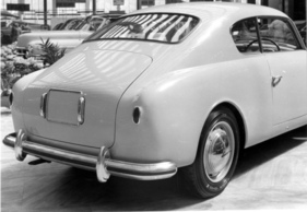 Lancia Aurelia B20 GT (1951) - Heckansicht eines frühen GT, ausgestellt am Turiner Autosalon von 1951