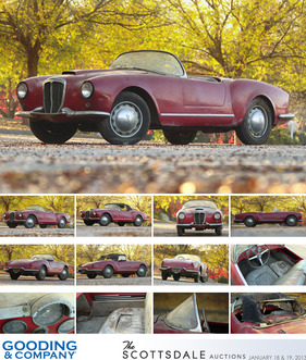 Lancia Aurelia B24S Spider America (1956) - wurde von Gooding in Scottsdale als Scheunenfund unrestauriert für USD 730'000 versteigert Lancia Aurelia B24S Spider America (1956) - wurde von Gooding in Scottsdale als Scheunenfund unrestauriert für USD 730'000 versteigert