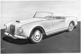 Lancia Aurelia GT 2500 Convertible (1956) - Skizze
