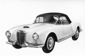 Lancia Aurelia GT 2500 Spider (1955) - mit geschlossenem Dach, die Seitenscheiben waren Steckscheiben