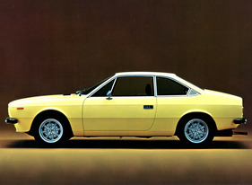 Lancia Beta Coupé (1977) - elegante Coupé-Silhouette - Abbildung aus einem Verkaufsprospekt