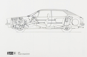 Lancia Beta HPE (1975) - Wagen-Längsschnitt