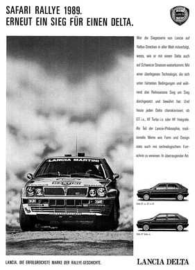 Lancia Delta HF Integrale (1989) - vom Rennsport auf die Strasse - in der Werbung