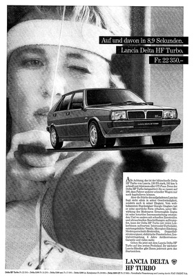 Lancia Delta HF Turbo (1986) - Werbung für den zwangsbeatmeten 1,6-Liter