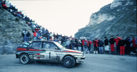 Lancia Delta Integrale Gr.A (1987) -  am Rallye Monte Carlo des Jahres 1987