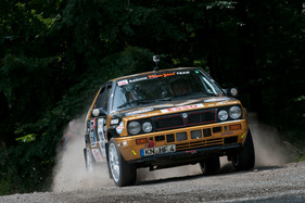 Lancia Delta Integrale Gruppe A (1988) in der Gruppe «40 Jahre Rallyeweltmeisterschaft» am Eifel Rallye Festival 2013