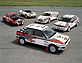 Lancia Delta Integrale HF, Lancia Rally 037, Lancia Stratos und Lancia Fulvia HF (© Lancia - Fiat Group, 1988) Lancia Delta Integrale HF, Lancia Rally 037, Lancia Stratos und Lancia Fulvia HF (© Lancia - Fiat Group, 1988)