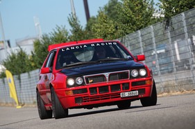 Lancia Delta Integrale - im Rallye-Trimm - am 2. TCS Youngtimer und Classictreffen in Pratteln im Jahr 2016