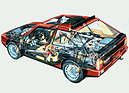 Lancia Delta S4 Stradale (1986) - Durchsichtszeichnung