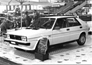 Lancia Delta - in der Sonderversion HF Martini mit Turbomotor - am Genfer Automobilsalon 1984