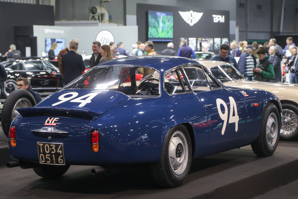 Lancia Flaminia Sport Zagato "Sperimental" (1959) - erhielt zwecks Aerodynamikverbesserungen einen Heckbürzel, gesehen bei Lukas Hüni - Rétromobile Paris 2024