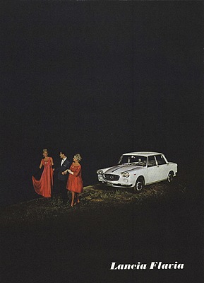 Lancia Flavia (1961) - wunderschöne Werbeillustration