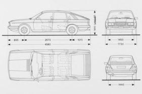 Lancia Gamma (1976) – Abmessungen