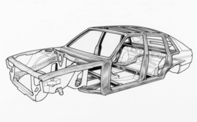 Lancia Gamma (1976) – Karosseriestruktur