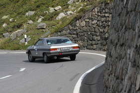 Lancia Gamma 2500 Coupé (1979) - bei der Überquerung des Flüelapasses an der Passione Engadina 2019