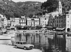 Lancia Gamma Berlina (1976) – am Hafen von Portofino